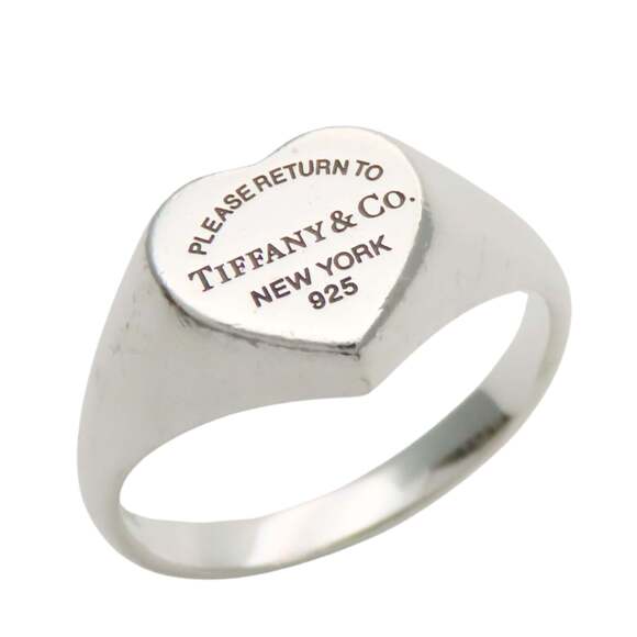 Tiffany Elsa Peretti Sterling Silver Open Heart Ring  TIFFANY Authentic Silver Heart Ring